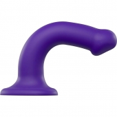 Фиолетовый фаллоимитатор-насадка Strap-On-Me Dildo Dual Density size M - 18 см. - Strap-on-me - купить с доставкой в Санкт-Петербурге