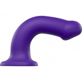 Фиолетовый фаллоимитатор-насадка Strap-On-Me Dildo Dual Density size L - 19 см. - Strap-on-me - купить с доставкой в Санкт-Петербурге
