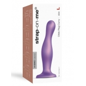 Фиолетовая насадка Strap-On-Me Dildo Plug Curvy size L - Strap-on-me - купить с доставкой в Санкт-Петербурге