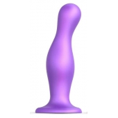 Фиолетовая насадка Strap-On-Me Dildo Plug Curvy size L - Strap-on-me - купить с доставкой в Санкт-Петербурге