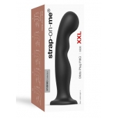 Черная насадка Strap-On-Me Dildo Plug P G size XXL - Strap-on-me - купить с доставкой в Санкт-Петербурге