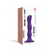Фиолетовая насадка Strap-On-Me Dildo Geisha Balls size XL - Strap-on-me - купить с доставкой в Санкт-Петербурге