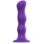 Фиолетовая насадка Strap-On-Me Dildo Geisha Balls size XL - Strap-on-me - купить с доставкой в Санкт-Петербурге