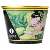 Массажная свеча Exotic Green Tea с ароматом зелёного чая - 170 мл. - Shunga - купить с доставкой в Санкт-Петербурге