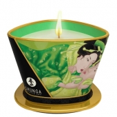 Массажная свеча Exotic Green Tea с ароматом зелёного чая - 170 мл. - Shunga - купить с доставкой в Санкт-Петербурге