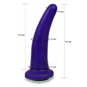 Фиолетовая гладкая изогнутая насадка-плаг - 13,3 см. - LOVETOY (А-Полимер) - купить с доставкой в Санкт-Петербурге