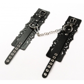 Узорчатые кожаные оковы с регулируемыми ремешками - Crazy Handmade - купить с доставкой в Санкт-Петербурге