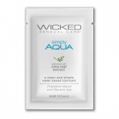 Легкий лубрикант на водной основе Wicked Simply AQUA - 3 мл. - Wicked - купить с доставкой в Санкт-Петербурге