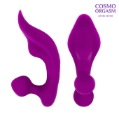 Фиолетовый массажёр с 9 режимами вибрации и пультом ДУ - Cosmo