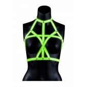 Портупея Bra Harness с неоновым эффектом - размер L-XL - Shots Media BV - купить с доставкой в Санкт-Петербурге