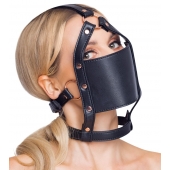 Черный намордник с кляпом-шаром Head Harness With A Gag - Orion - купить с доставкой в Санкт-Петербурге