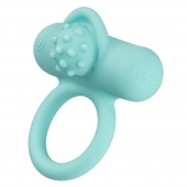 Аквамариновое эрекционное виброкольцо Silicone Rechargeable Nubby Lover’s Delight - California Exotic Novelties - в Санкт-Петербурге купить с доставкой