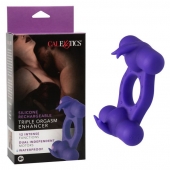 Фиолетовое эрекционное виброкольцо с двумя моторами Silicone Rechargeable Triple Orgasm Enhancer - California Exotic Novelties - в Санкт-Петербурге купить с доставкой