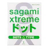 Презерватив Sagami Xtreme Type-E с точками - 1 шт. - Sagami - купить с доставкой в Санкт-Петербурге