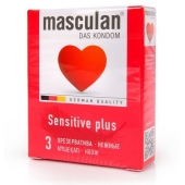 Презервативы Masculan Sensitive plus - 3 шт. - Masculan - купить с доставкой в Санкт-Петербурге