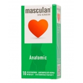 Презервативы анатомической формы Masculan Anatomic - 10 шт. - Masculan - купить с доставкой в Санкт-Петербурге