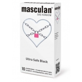 Ультрапрочные презервативы Masculan Ultra Safe Black - 10 шт. - Masculan - купить с доставкой в Санкт-Петербурге