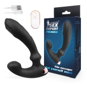 Черный вибромассажер простаты Sex Expert - 14,5 см. - Sex Expert - в Санкт-Петербурге купить с доставкой