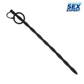 Черный стимулятор уретры Sex Expert - Sex Expert - купить с доставкой в Санкт-Петербурге