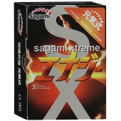 Презервативы Sagami Xtreme ENERGY с ароматом энергетика - 3 шт. - Sagami - купить с доставкой в Санкт-Петербурге