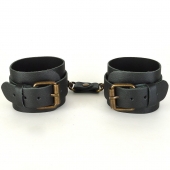Черные кожаные наручники IDEAL - Sitabella - купить с доставкой в Санкт-Петербурге