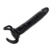 Чёрная насадка-фаллос для двойного проникновения INFLATABLE DILDO SLIM DONG  - 13,5 см. - Toyz4lovers - в Санкт-Петербурге купить с доставкой