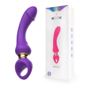 Фиолетовый изогнутый вибромассажер Moon Vibrator - 21,1 см. - I-MOON