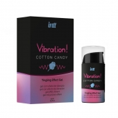 Жидкий вибратор Vibration Cotton Candy с ароматом сахарной ваты - 15 мл. - INTT - купить с доставкой в Санкт-Петербурге