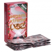 Презервативы Sagami Xtreme Strawberry c ароматом клубники - 10 шт. - Sagami - купить с доставкой в Санкт-Петербурге