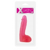 Розовый фаллоимитатор XSKIN 7 PVC DONG - 18 см. - Dream Toys