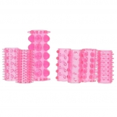 Набор из 7 розовых насадок на пенис ONE-A-DAY PENIS SLEEVES PINK - Seven Creations - в Санкт-Петербурге купить с доставкой