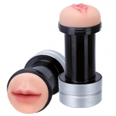 Двусторонний мастурбатор REALSTUFF 2 IN 1 HUMMER MOUTH   VAGINA - ротик и вагина - Dream Toys - в Санкт-Петербурге купить с доставкой