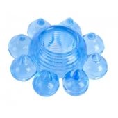 Голубая гелевая насадка-цветок - Toyfa Basic - в Санкт-Петербурге купить с доставкой