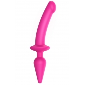 Ярко-розовый двусторонний фаллоимитатор Switch Plug-In Semi-Realistic Size L - Strap-on-me купить с доставкой в интернет-магазине Orgasmix в Санкт-Петербурге Ярко-розовый двусторонний фаллоимитатор Switch Plug-In Semi-Realistic Size L - Strap-on-me