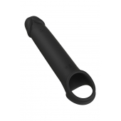 Черная насадка-удлинитель с вибрацией Vibrating Extender With Remote - Dream Toys - в Санкт-Петербурге купить с доставкой