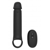 Черная насадка-удлинитель с вибрацией Vibrating Extender With Remote - Dream Toys - в Санкт-Петербурге купить с доставкой