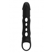 Черная насадка-удлинитель Vibrating Extender With Remote с вибрацией - Dream Toys - в Санкт-Петербурге купить с доставкой