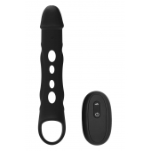 Черная насадка-удлинитель Vibrating Extender With Remote с вибрацией - Dream Toys - в Санкт-Петербурге купить с доставкой