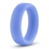 Голубое люминесцентное кольцо Silicone Glo Cock Ring - Blush Novelties - в Санкт-Петербурге купить с доставкой