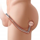 Кольцо на пенис с анальным стимулятором Stainless Steel Anal Hook   Cock Ring - BlueLine - в Санкт-Петербурге купить с доставкой