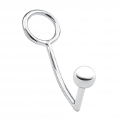 Кольцо на пенис с анальным стимулятором Stainless Steel Anal Hook   Cock Ring - BlueLine - в Санкт-Петербурге купить с доставкой