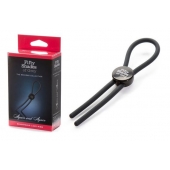 Тёмно-серое эрекционное кольцо с зажимом Again and Again Adjustable Cock Ring - Fifty Shades of Grey - в Санкт-Петербурге купить с доставкой