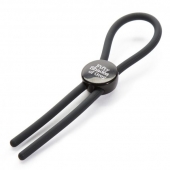 Тёмно-серое эрекционное кольцо с зажимом Again and Again Adjustable Cock Ring - Fifty Shades of Grey - в Санкт-Петербурге купить с доставкой