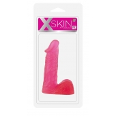 Розовый гелевый фаллоимитатор XSKIN 6 PVC DONG - 15 см. - Dream Toys