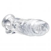 Прозрачная насадка для увеличения члена Realistic Clear Penis Enhancer and Ball Stretcher - 20,3 см. - XR Brands - в Санкт-Петербурге купить с доставкой