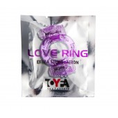 Фиолетовое виброкольцо с двумя вибропульками - Toyfa Basic - в Санкт-Петербурге купить с доставкой