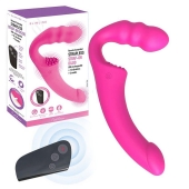 Розовый безремневой страпон Straples Strap-On Dildo - Erokay - купить с доставкой в Санкт-Петербурге