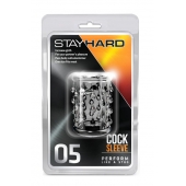 Прозрачная насадка с капельками STAY HARD COCK SLEEVE 05 CLEAR - Blush Novelties - в Санкт-Петербурге купить с доставкой