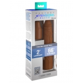 Коричневая насадка на член 2  Silicone X-tension - 20,3 см. - Pipedream - в Санкт-Петербурге купить с доставкой