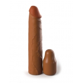 Коричневая насадка на член 2  Silicone X-tension - 20,3 см. - Pipedream - в Санкт-Петербурге купить с доставкой